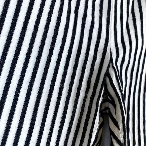 St. John Dress Pants Women Sz 6 Cotton 'Emma' Textured‎ Striped Office Work - Picture 8 of 16